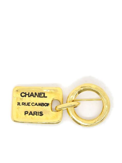 chanel brooch plate|pre owned Chanel brooch.